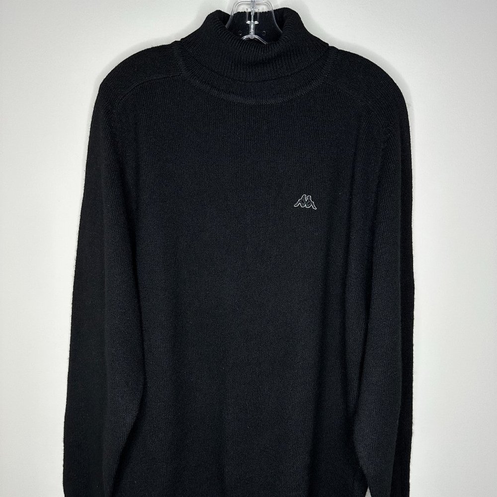 Robe Di Kappa Size XL Black Lambs Wool Turtleneck Sweater